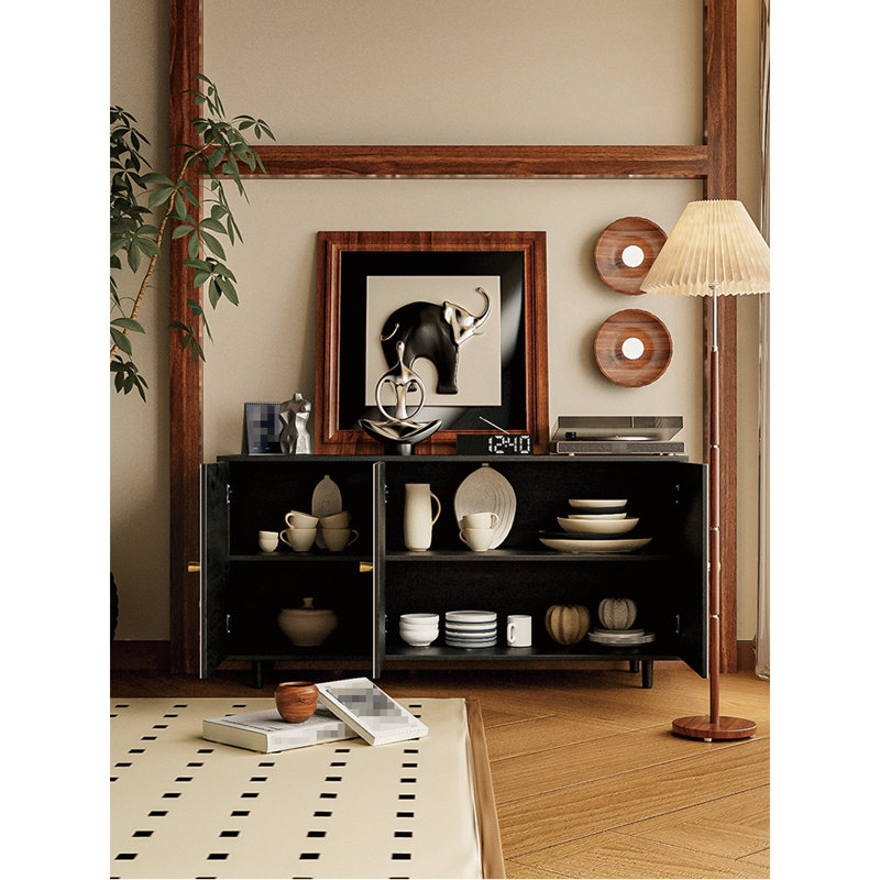 Atta Avenue French Abstract Art Accent Cabinet | Wayfair